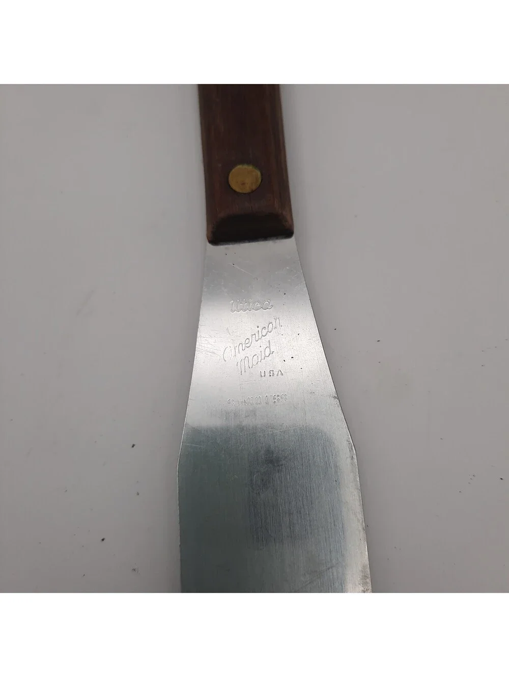 Vtg American Maid Metal Utica Cake Spatula Wooden Handle 11